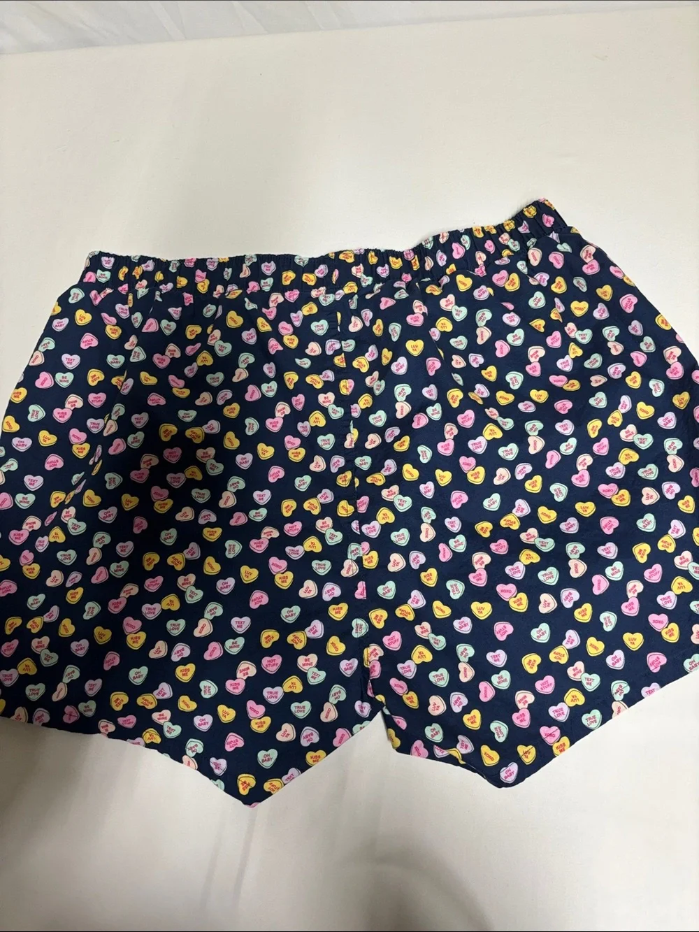 J.Crew Men's Cotton Boxers Conversation Hearts Print Size Large